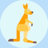 Red kangaroo australia animal wallaby aussie wilderness and australian mammal marsupial wildlife nature character vector. Illustration. Baby zoo brown tail Stock Image Red kangaroo australia animal wallaby aussie wilderness and australian mammal marsupial wildlife nature character vector. Illustration. Baby zoo brown tail Stock Image