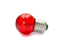 Red light bulb isolated on white background Royalty Free Stock Photography Red light bulb isolated on white background Royalty Free Stock Photography
