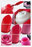 Red Makeup Collage stock photos Red Makeup Collage stock photos
