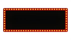 Red marquee light board sign retro on white background. 3d rendering stock illustration Red marquee light board sign retro on white background. 3d rendering stock illustration