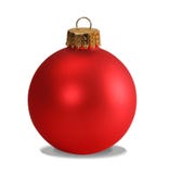 Red ornament with clipping path