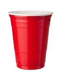 Red Plastic Cup with clipping path