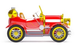 1910 red retro car side view. 1910 red retro car on a white background in steampunk style side view royalty free illustration 1910 red retro car side view. 1910 red retro car on a white background in steampunk style side view royalty free illustration