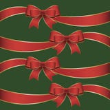 Red Ribbon Bow on Green Tile Background stock illustration Red Ribbon Bow on Green Tile Background stock illustration