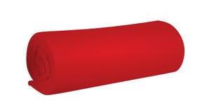 Red Rolled Blanket Royalty Free Stock Photos Red Rolled Blanket Royalty Free Stock Photos