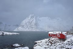 Hamnoy fishing village on Lofoten Islands, Norway royalty free stock images Hamnoy fishing village on Lofoten Islands, Norway royalty free stock images
