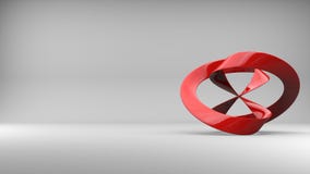 Red rounded abstract art sculpture vector illustration Red rounded abstract art sculpture vector illustration