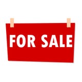 Red For Sale Sign - illustration stock illustration Red For Sale Sign - illustration stock illustration
