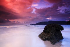 Red Sky Sunrise At Perhentian Island Beach Royalty Free Stock Photos