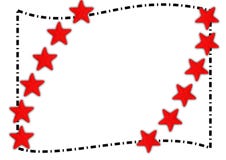Red starfish border summer frame stock photo Red starfish border summer frame stock photo