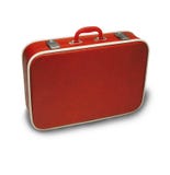 Vintage Retro Old Red Suitcase