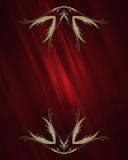 Red Texture With Gold Pattern. Template For Design Stock Images