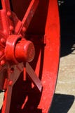 Red Tractor Wheel Detail Stock Image