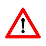 Red Triangle Caution Warning Alert Sign Vector Illustration, Isolated On White Background. Be Careful, Do Not, Stop Stock Images Red Triangle Caution Warning Alert Sign Vector Illustration, Isolated On White Background. Be Careful, Do Not, Stop Stock Images