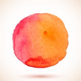 Red vector isolated watercolor paint circle Stock Photography Red vector isolated watercolor paint circle Stock Photography