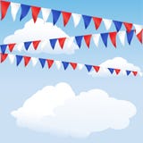 Red, white and blue bunting vector illustration Red, white and blue bunting vector illustration