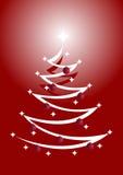 Red & White Christmas Tree With Ornaments Royalty Free Stock Photography Red & White Christmas Tree With Ornaments Royalty Free Stock Photography