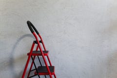 Red whith black stairs on white textured background royalty free stock images Red whith black stairs on white textured background royalty free stock images