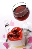 Red Wine With Dessert Royalty Free Stock Image