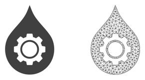 Rede Mesh Oil Industry Gear do vetor e ícone liso ilustração do vetor Rede Mesh Oil Industry Gear do vetor e ícone liso ilustração do vetor