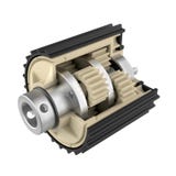 Reduktor planetarna przekładnia w cięciu Edukacyjna pomoc o przyrządzie mechanizacja Klingeryt przekładnie 3d ilustracji Reduktor planetarna przekładnia w cięciu Edukacyjna pomoc o przyrządzie mechanizacja Klingeryt przekładnie 3d ilustracji