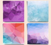 Reeks abstracte geometrische achtergronden stock illustratie Reeks abstracte geometrische achtergronden stock illustratie
