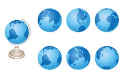 Reeks - blauwe bollen van Aarde - eps royalty-vrije illustratie Reeks - blauwe bollen van Aarde - eps royalty-vrije illustratie