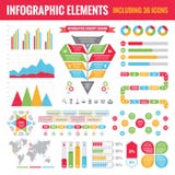 Reeks Infographic-Elementen (met inbegrip van 36 pictogrammen) - Vectorconceptenillustratie stock illustratie Reeks Infographic-Elementen (met inbegrip van 36 pictogrammen) - Vectorconceptenillustratie stock illustratie