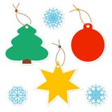 Reeks Kerstmis eenvoudige document markeringen Stock Foto Reeks Kerstmis eenvoudige document markeringen Stock Foto