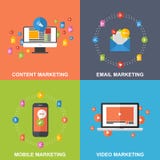Reeks Marketing Ontwerpconcepten vector illustratie Reeks Marketing Ontwerpconcepten vector illustratie