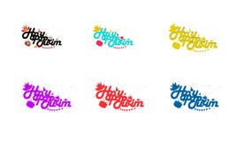 Reeks van Hand het geschreven van letters voorzien met tekst Gelukkige Purim stock illustratie Reeks van Hand het geschreven van letters voorzien met tekst Gelukkige Purim stock illustratie