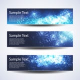 Reeks van Horizontale Kerstmis, Nieuwjaarbanners Stock Illustratie Reeks van Horizontale Kerstmis, Nieuwjaarbanners Stock Illustratie