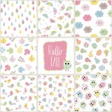 Reeks van leuk baby naadloos patroon royalty-vrije illustratie Reeks van leuk baby naadloos patroon royalty-vrije illustratie