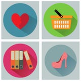 Reeks van vlak pictogram stock illustratie Reeks van vlak pictogram stock illustratie