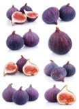 Reeks vele fig.vruchten op wit Stock Afbeeldingen Reeks vele fig.vruchten op wit Stock Afbeeldingen