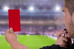 Referee Showing The Red Card Stock Photos Referee Showing The Red Card Stock Photos