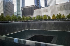 Reflecting pool at National September 11 Memorial royalty free stock image Reflecting pool at National September 11 Memorial royalty free stock image