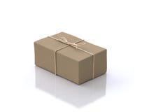 reflexión blanca del piso de la caja de regalo del marrón de la representación 3d libre illustration reflexión blanca del piso de la caja de regalo del marrón de la representación 3d libre illustration