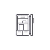 Refrigerator linear icon concept. Refrigerator line vector sign, symbol, illustration. vector illustration Refrigerator linear icon concept. Refrigerator line vector sign, symbol, illustration. vector illustration