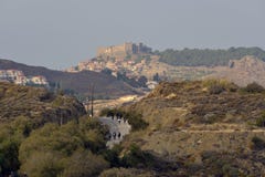 Refugee journey Molyvos village Lesvos Greece royalty free stock photos Refugee journey Molyvos village Lesvos Greece royalty free stock photos
