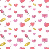 Regalo pieno di amore del biglietto di S. Valentino del modello royalty illustrazione gratis Regalo pieno di amore del biglietto di S. Valentino del modello royalty illustrazione gratis