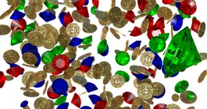 Regen van uitstekende gouden muntstukken 3d geef terug stock afbeelding Regen van uitstekende gouden muntstukken 3d geef terug stock afbeelding
