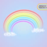 Regenbogen in den Wolken Realistischer Regenbogeneffekt in Form eines Bogens in einer leichten Farbpalette Vektor lizenzfreie abbildung Regenbogen in den Wolken Realistischer Regenbogeneffekt in Form eines Bogens in einer leichten Farbpalette Vektor lizenzfreie abbildung