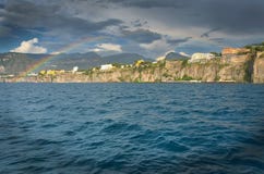 Regenbogen von Amalfi-Küste stockfoto Regenbogen von Amalfi-Küste stockfoto