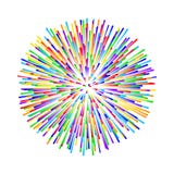 Regenboogvuurwerk op witte achtergrond royalty-vrije illustratie Regenboogvuurwerk op witte achtergrond royalty-vrije illustratie