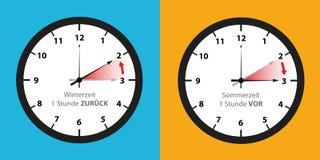 Registre el interruptor al tiempo de verano y al sistema de invierno ilustración del vector Registre el interruptor al tiempo de verano y al sistema de invierno ilustración del vector