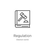regulation icon vector from election world collection. Thin line regulation outline icon vector illustration. Outline, thin line vector illustration regulation icon vector from election world collection. Thin line regulation outline icon vector illustration. Outline, thin line vector illustration