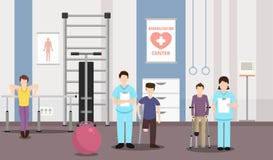 Rehabilitation of teenagers. Vector image. royalty free illustration Rehabilitation of teenagers. Vector image. royalty free illustration