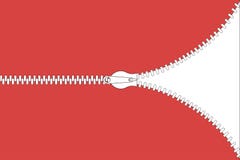 Reißverschluss Roter Hintergrund mit geöffnetem Reißverschluss lizenzfreie abbildung Reißverschluss Roter Hintergrund mit geöffnetem Reißverschluss lizenzfreie abbildung