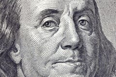 Rekening $100 van Franklin van Ben Macro Dichte omhoog royalty-vrije stock fotografie Rekening $100 van Franklin van Ben Macro Dichte omhoog royalty-vrije stock fotografie